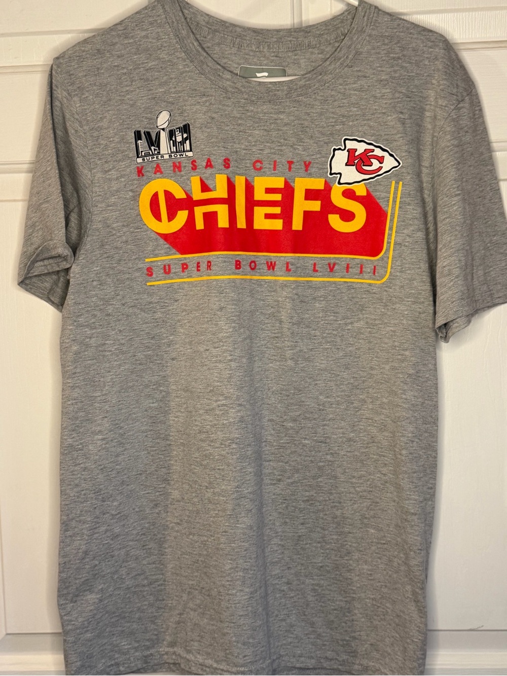 Kansas City Chiefs Gray Super Bowl LVIII Graphic T-Shirt